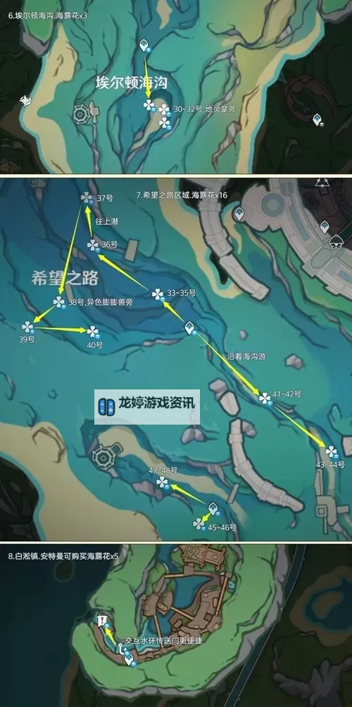 《原神》海露花快速采集线路分享 海露花怎么获得图1