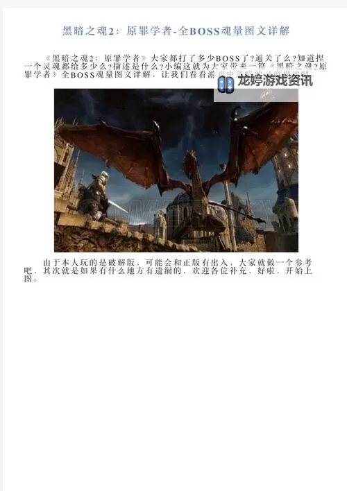 黑暗之魂2 打BOSS经验心得总结图1
